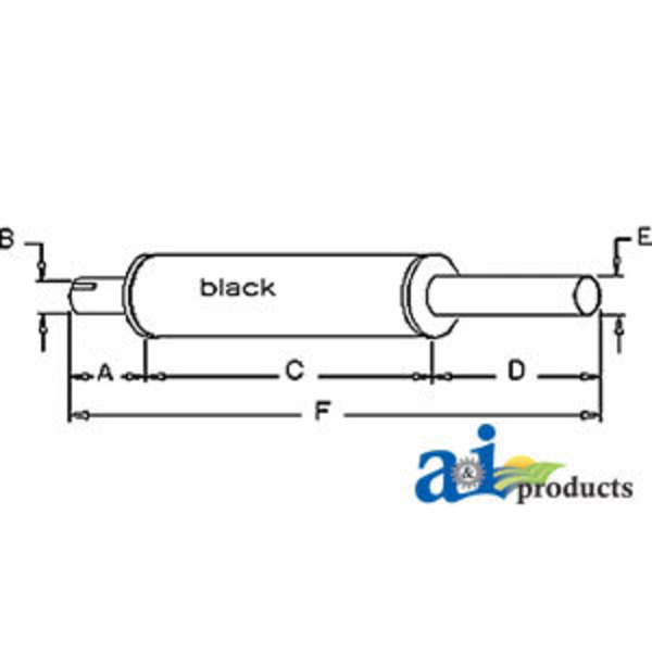 A & I Products Muffler 6" x7" x40.5" A-181867M1
